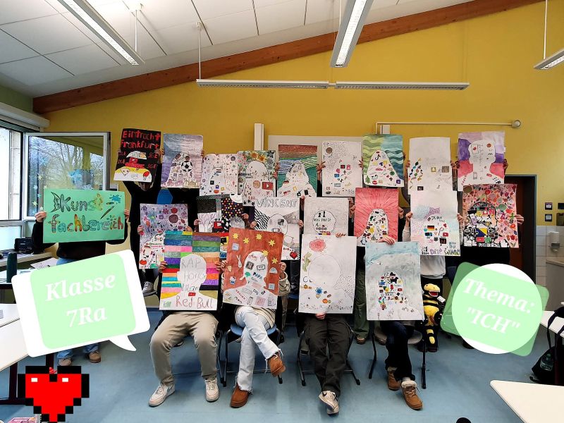 Kunstunterricht Klasse 7Ra – Thema „ICH“
